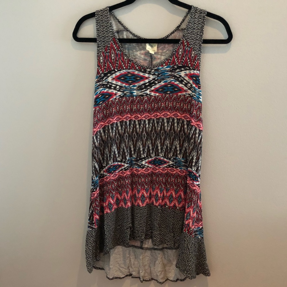 Anthropologie Tank Top Tribal Print Dress